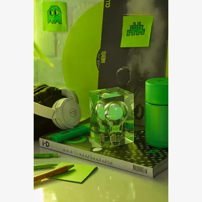Urban Outfitters Urban Outfitters Glow Bulb Brick Light - Green 7.7cm x 10.8cm x 7.7cm