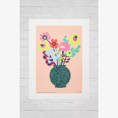 Urban Outfitters The Paper Collective Flower Studies 30x40 Print at Urban Outfitters