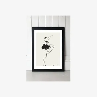 Urban Outfitters Hali Igwelaezoh Dancing Lady Wall Art Print - Black 1 at Urban Outfitters
