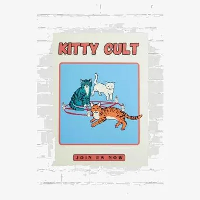Urban Outfitters Kitty Cult 30x40 Wall Art Print at Urban Outfitters