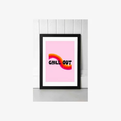 Urban Outfitters Doodle By Meg Rainbow Child Wall Art Print - Black 1 at Urban Outfitters