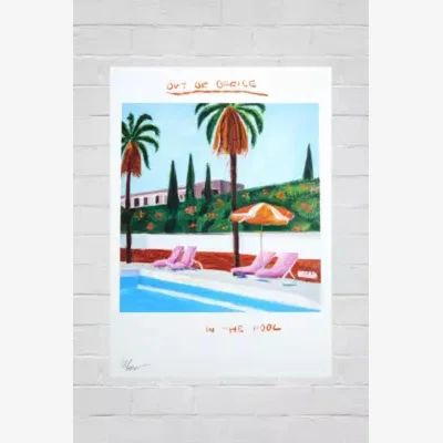 Urban Outfitters House. warmings Out Of Office 30x40 Print - Blue at Urban Outfitters