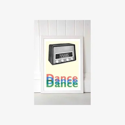 Urban Outfitters Indieprints Transmission Wall Art Print - White 2 at Urban Outfitters