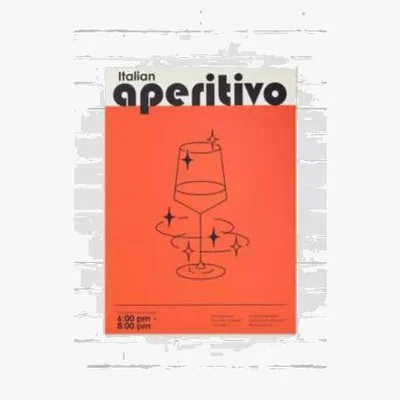 Urban Outfitters The Wall Art Club Italian Aperitivo 30x40 Wall Art Print at Urban Outfitters