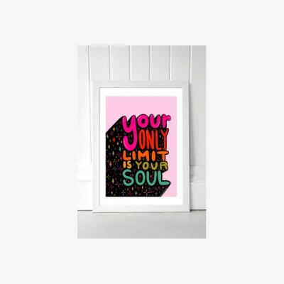 Urban Outfitters Doodle By Meg Soul Quote Wall Art Print - White 1 at Urban Outfitters