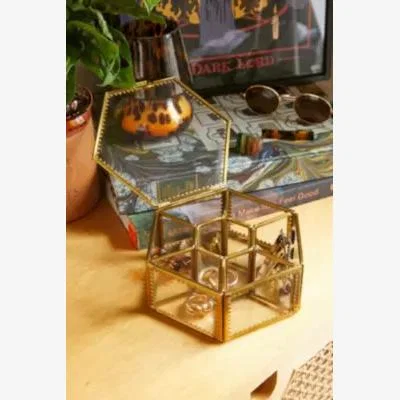 Urban Outfitters Urban Outfitters Hexagonal Glass Jewellery Box ALL