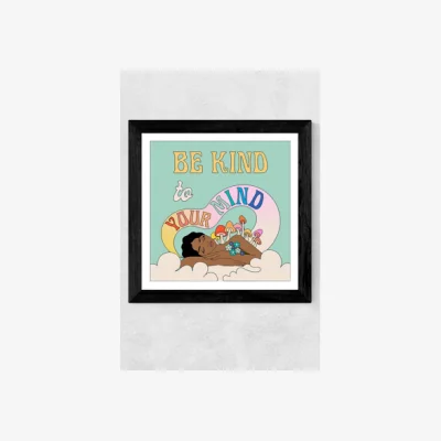 Urban Outfitters Exquisite Paradox Be Kind To Your Mind Wall Art Print - Black 2 at Urban Outfitters