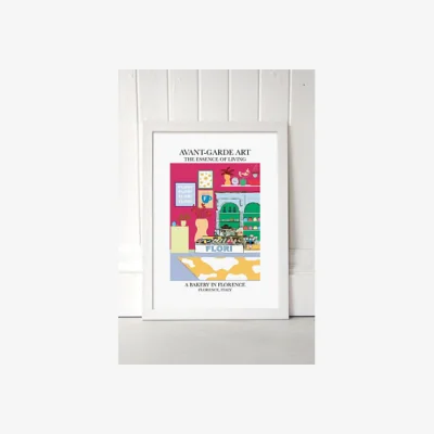 Urban Outfitters blanchouse Florence Wall Art Print - White UK 3 at Urban Outfitters