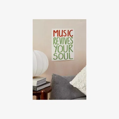 Urban Outfitters Lune Club Music Revives Your Soul 30x40 Wall Art Print at Urban Outfitters