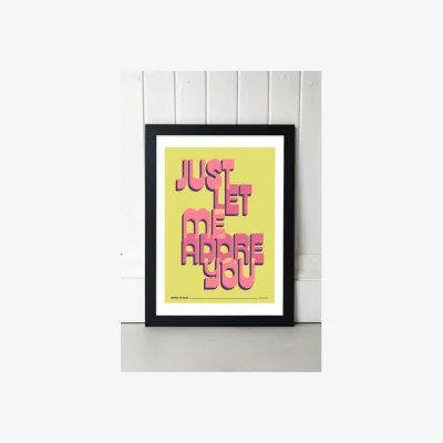 Urban Outfitters Adore You Wall Art Print - Black 2 at Urban Outfitters