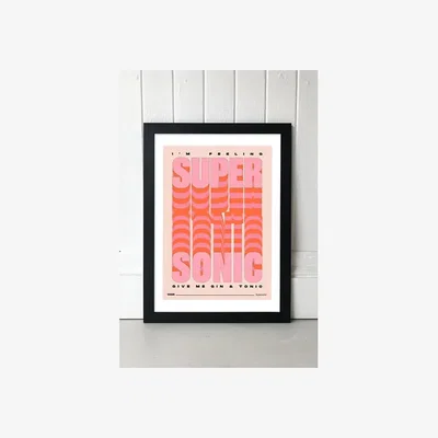 Urban Outfitters Gin & Tonic Wall Art Print - Black 1 at Urban Outfitters