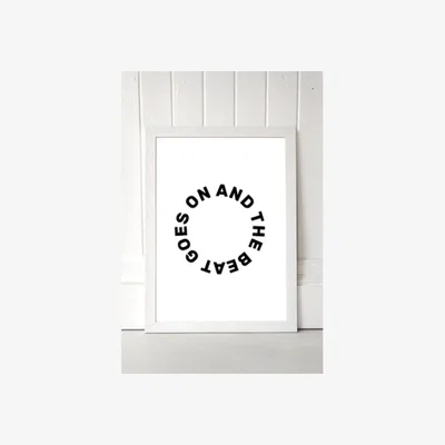 Urban Outfitters Native State Beat Goes On Graphic Wall Art Print - White 2 at Urban Outfitters