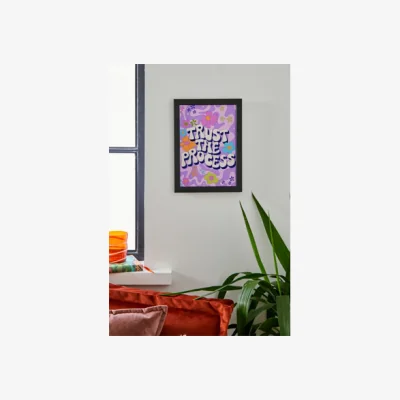 Urban Outfitters Printed Weird Trust The Process Wall Art A4 Print - Purple ALL at Urban Outfitters