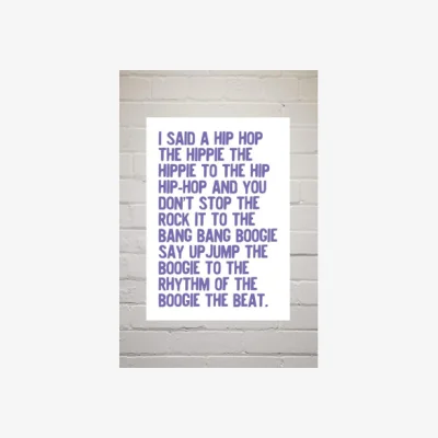 Urban Outfitters UO Exclusive Lilac Honeymoon Hotel Rapper's Delight Wall Art Print - Assorted 2 at Urban Outfitters