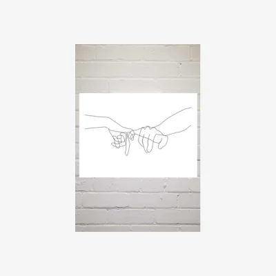 Urban Outfitters Explicit Design Pinky Swear Wall Art Print - Assorted UK 3 at Urban Outfitters