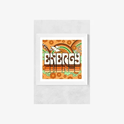 Urban Outfitters Golden Daze Energy Wall Art Print - White 2 at Urban Outfitters