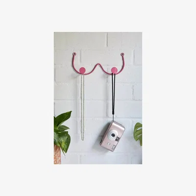 Urban Outfitters Pink Boob Hook - Pink L: 20.3cm x W: 3.8cm x H: 10.2cm at Urban Outfitters