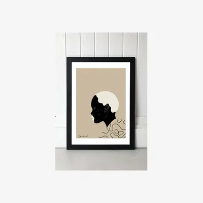 Urban Outfitters Hali Igwelaezoh Not Looking Back Wall Art Print - Black 1 at Urban Outfitters