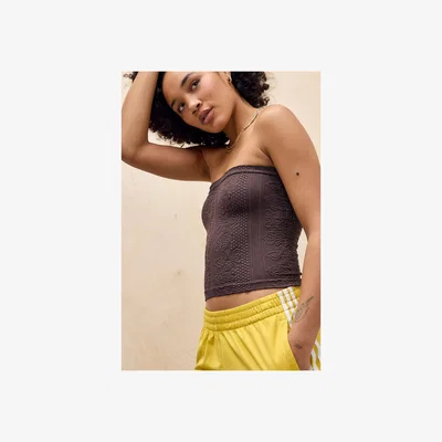 Urban Outfitters Out From Under Bandeau Tapestry Top - Chocolate L at Urban Outfitters