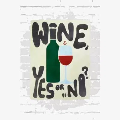 Urban Outfitters Danny Issues Wine, Yes Or Vino 30x40 Print at Urban Outfitters