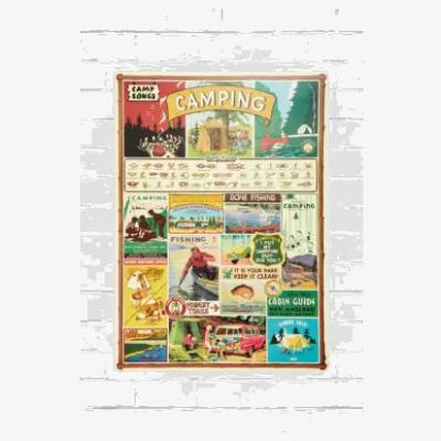 Urban Outfitters Cavallini & Co. Cavallini & Co Camping 70x50 Poster at Urban Outfitters