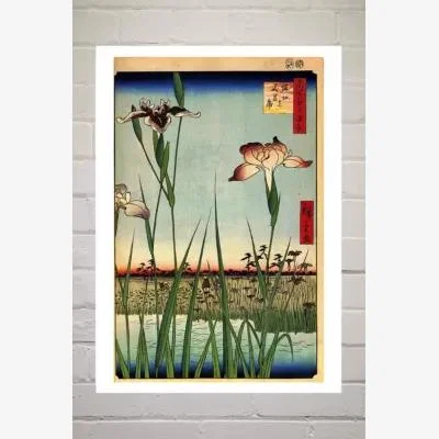 Urban Outfitters Iris Garden By Hiroshige Wall Art - Assorted UK 3 at Urban Outfitters