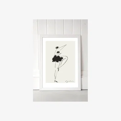 Urban Outfitters Hali Igwelaezoh Dancing Lady Wall Art Print - White 2 at Urban Outfitters