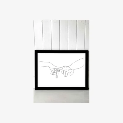Urban Outfitters Explicit Design Pinky Swear Wall Art Print - Black 1 at Urban Outfitters