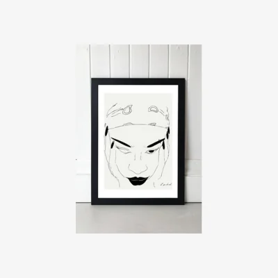 Urban Outfitters Hali Igwelaezoh Bandana Girly Wall Art Print - Black 2 at Urban Outfitters