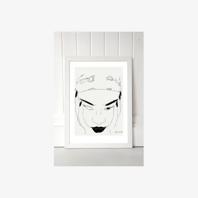 Urban Outfitters Hali Igwelaezoh Bandana Girly Wall Art Print - White 1 at Urban Outfitters