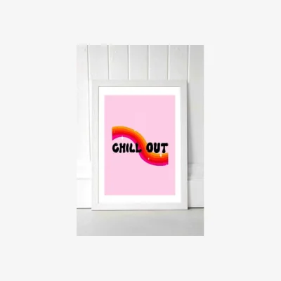 Urban Outfitters Doodle By Meg Rainbow Child Wall Art Print - White 1 at Urban Outfitters