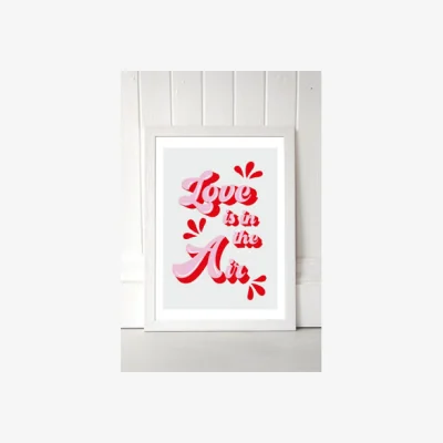 Urban Outfitters Show Me Mars Love Is In The Air Wall Art Print - White 2 at Urban Outfitters