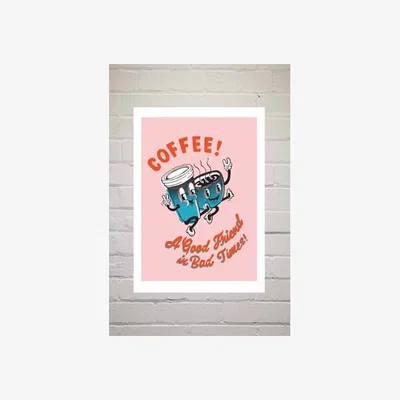 Urban Outfitters Sophie Ward Coffee, A Good Friend Wall Art Print - Assorted 1 at Urban Outfitters