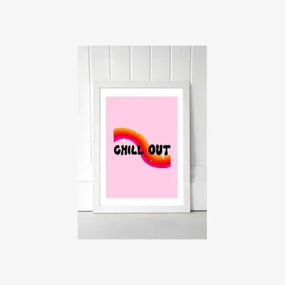 Urban Outfitters Doodle By Meg Rainbow Child Wall Art Print - White UK 3 at Urban Outfitters