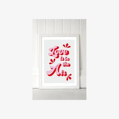 Urban Outfitters Show Me Mars Love Is In The Air Wall Art Print - White 1 at Urban Outfitters