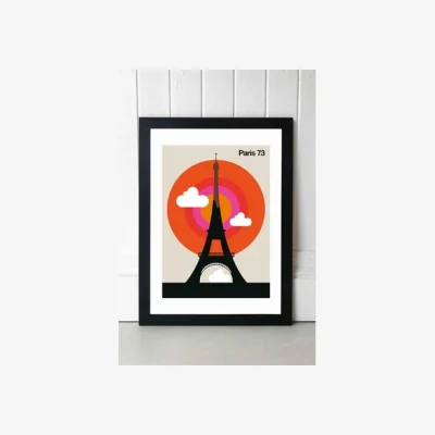 Urban Outfitters Bo Lundberg Paris 73 Wall Art Print - Black UK 3 at Urban Outfitters