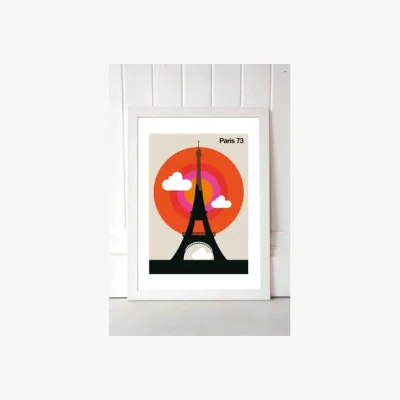 Urban Outfitters Bo Lundberg Paris 73 Wall Art Print - White 2 at Urban Outfitters