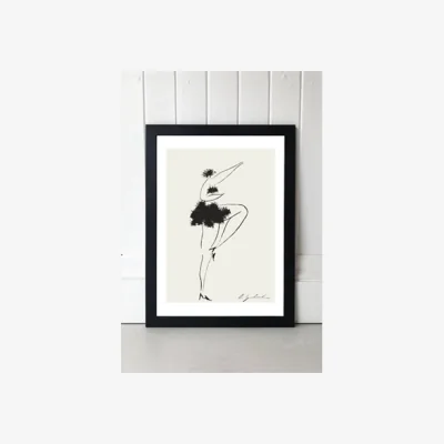 Urban Outfitters Hali Igwelaezoh Dancing Lady Wall Art Print - Black 2 at Urban Outfitters