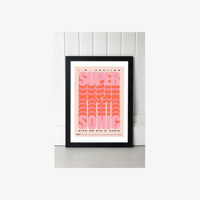 Urban Outfitters Gin & Tonic Wall Art Print - Black UK 3 at Urban Outfitters