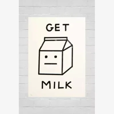 Urban Outfitters House. warmings Get Milk 30x40 Print - Black/White at Urban Outfitters