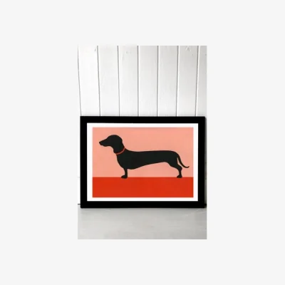 Urban Outfitters Dachshund Wall Art - Black 2 at Urban Outfitters