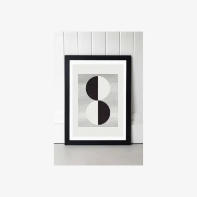 Urban Outfitters Crayon Stationery Abstract Circles Wall Art Print - Black UK 3 at Urban Outfitters