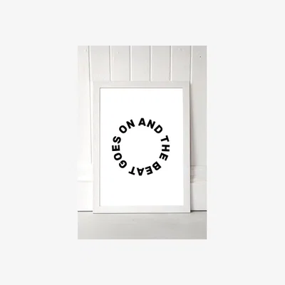 Urban Outfitters Native State Beat Goes On Graphic Wall Art Print - White 1 at Urban Outfitters