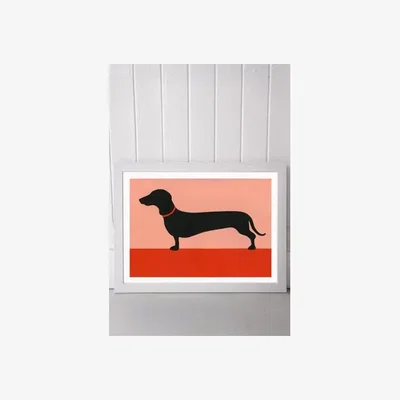 Urban Outfitters Dachshund Wall Art - White UK 3 at Urban Outfitters