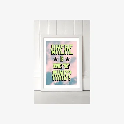 Urban Outfitters My Mind Wall Art Print - White 1 at Urban Outfitters