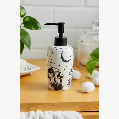 Urban Outfitters Urban Outfitters Mystical Mushroom Soap Dispenser - Black/White ALL