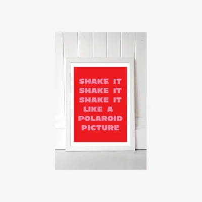 Urban Outfitters Mood Shake It Like A Polaroid Picture Wall Art Print - White 1 at Urban Outfitters