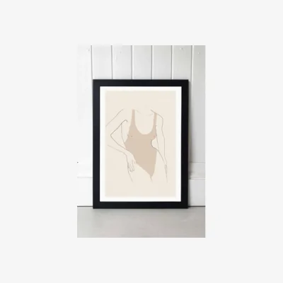 Urban Outfitters Flower Love Child Pink Cossie Wall Art Print - Black 1 at Urban Outfitters