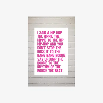Urban Outfitters UO Exclusive Pink Honeymoon Hotel Rapper's Delight Wall Art Print - Assorted UK 3 at Urban Outfitters