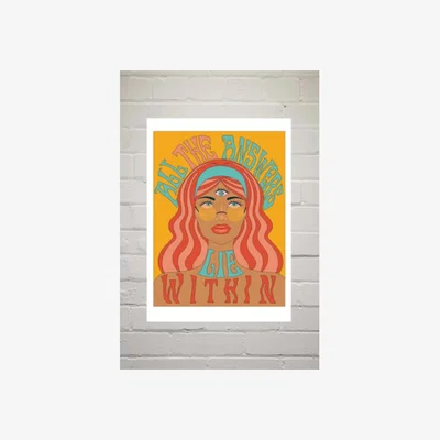 Urban Outfitters Exquisite Paradox All The Answers Lie Within Wall Art Print - Assorted 1 at Urban Outfitters
